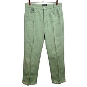 Isabel Marant Pleated Front Denim Trouser Jeans Green Size FR38/6 European